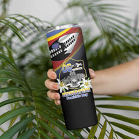 Personalized Eswatini Independece Day Skinny Tumbler Coat Of Arms With Map - Wonder Print Shop