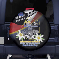 Eswatini Independece Day Spare Tire Cover Coat Of Arms With Map - Wonder Print Shop