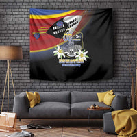 Eswatini Independece Day Tapestry Coat Of Arms With Map - Wonder Print Shop
