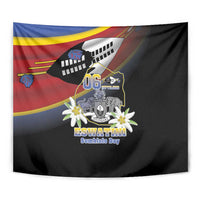 Eswatini Independece Day Tapestry Coat Of Arms With Map - Wonder Print Shop