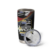 Personalized Eswatini Independece Day Tumbler Cup Coat Of Arms With Map - Wonder Print Shop