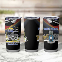 Personalized Eswatini Independece Day Tumbler Cup Coat Of Arms With Map - Wonder Print Shop