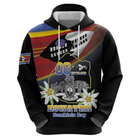 Personalized Eswatini Independece Day Zip Hoodie Coat Of Arms With Map - Wonder Print Shop