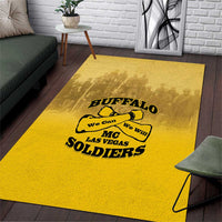 African American Buffalo Soldier Area Rug We Can We Will - Yellow - Wonder Print Shop