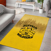 African American Buffalo Soldier Area Rug We Can We Will - Yellow - Wonder Print Shop