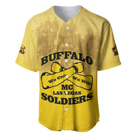 Personalized African American Buffalo Soldier Baseball Jersey We Can We Will - Yellow - Wonder Print Shop