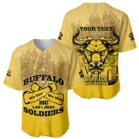 Personalized African American Buffalo Soldier Baseball Jersey We Can We Will - Yellow - Wonder Print Shop
