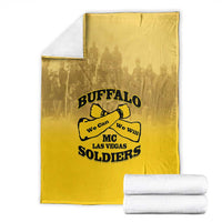 African American Buffalo Soldier Blanket We Can We Will - Yellow - Wonder Print Shop