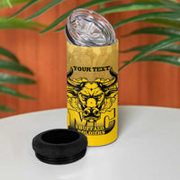 Personalized African American Buffalo Soldier 4 in 1 Can Cooler Tumbler We Can We Will - Yellow - Wonder Print Shop