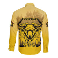 Personalized African American Buffalo Soldier Long Sleeve Button Shirt We Can We Will - Yellow - Wonder Print Shop