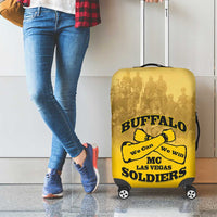 African American Buffalo Soldier Luggage Cover We Can We Will - Yellow - Wonder Print Shop