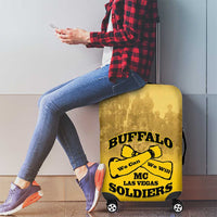 African American Buffalo Soldier Luggage Cover We Can We Will - Yellow - Wonder Print Shop