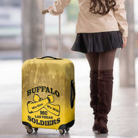 African American Buffalo Soldier Luggage Cover We Can We Will - Yellow - Wonder Print Shop