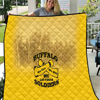 African American Buffalo Soldier Quilt We Can We Will - Yellow - Wonder Print Shop