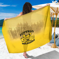 African American Buffalo Soldier Sarong We Can We Will - Yellow - Wonder Print Shop