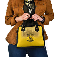 African American Buffalo Soldier Shoulder Handbag We Can We Will - Yellow - Wonder Print Shop