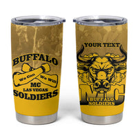 Personalized African American Buffalo Soldier Tumbler Cup We Can We Will - Yellow - Wonder Print Shop