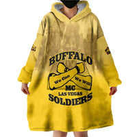 Personalized African American Buffalo Soldier Wearable Blanket Hoodie We Can We Will - Yellow - Wonder Print Shop