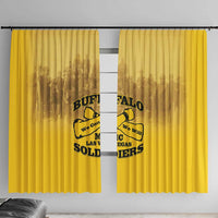 African American Buffalo Soldier Window Curtain We Can We Will - Yellow - Wonder Print Shop
