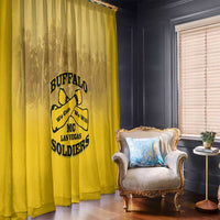 African American Buffalo Soldier Window Curtain We Can We Will - Yellow - Wonder Print Shop