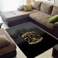 African American Buffalo Soldier Area Rug We Can We Will - Black - Wonder Print Shop