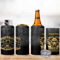 Personalized African American Buffalo Soldier 4 in 1 Can Cooler Tumbler We Can We Will - Black - Wonder Print Shop