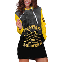 Personalized African American Buffalo Soldier Hoodie Dress We Can We Will - Black - Wonder Print Shop