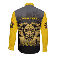 Personalized African American Buffalo Soldier Long Sleeve Button Shirt We Can We Will - Black - Wonder Print Shop