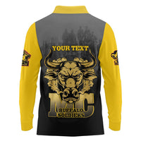 Personalized African American Buffalo Soldier Long Sleeve Polo Shirt We Can We Will - Black - Wonder Print Shop