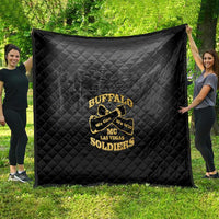 African American Buffalo Soldier Quilt We Can We Will - Black - Wonder Print Shop