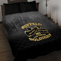 African American Buffalo Soldier Quilt Bed Set We Can We Will - Black - Wonder Print Shop