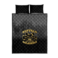 African American Buffalo Soldier Quilt Bed Set We Can We Will - Black - Wonder Print Shop