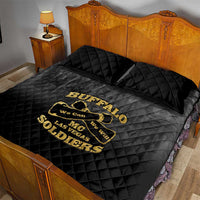 African American Buffalo Soldier Quilt Bed Set We Can We Will - Black - Wonder Print Shop