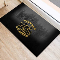 African American Buffalo Soldier Rubber Doormat We Can We Will - Black - Wonder Print Shop