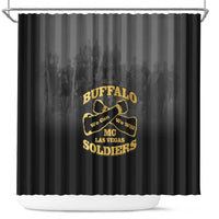 African American Buffalo Soldier Shower Curtain We Can We Will - Black - Wonder Print Shop