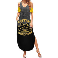 Personalized African American Buffalo Soldier Summer Maxi Dress We Can We Will - Black - Wonder Print Shop