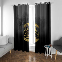 African American Buffalo Soldier Window Curtain We Can We Will - Black - Wonder Print Shop