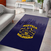African American Buffalo Soldier Area Rug We Can We Will - Navy Blue - Wonder Print Shop