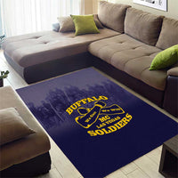 African American Buffalo Soldier Area Rug We Can We Will - Navy Blue - Wonder Print Shop