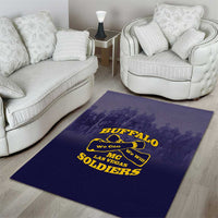 African American Buffalo Soldier Area Rug We Can We Will - Navy Blue - Wonder Print Shop
