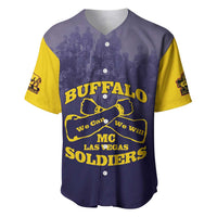Personalized African American Buffalo Soldier Baseball Jersey We Can We Will - Navy Blue - Wonder Print Shop
