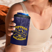 Personalized African American Buffalo Soldier 4 in 1 Can Cooler Tumbler We Can We Will - Navy Blue - Wonder Print Shop