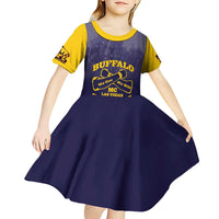 Personalized African American Buffalo Soldier Kid Short Sleeve Dress We Can We Will - Navy Blue - Wonder Print Shop