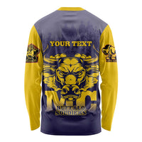 Personalized African American Buffalo Soldier Long Sleeve Shirt We Can We Will - Navy Blue - Wonder Print Shop