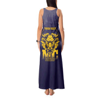 Personalized African American Buffalo Soldier Tank Maxi Dress We Can We Will - Navy Blue - Wonder Print Shop