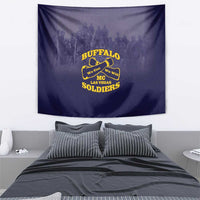 African American Buffalo Soldier Tapestry We Can We Will - Navy Blue - Wonder Print Shop