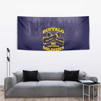 African American Buffalo Soldier Tapestry We Can We Will - Navy Blue - Wonder Print Shop