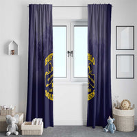 African American Buffalo Soldier Window Curtain We Can We Will - Navy Blue - Wonder Print Shop