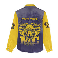 Personalized African American Buffalo Soldier Women Casual Shirt We Can We Will - Navy Blue - Wonder Print Shop