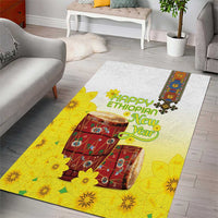 Ethiopian Enkutatash Area Rug Kebero Drum With Adey Abeba Flower - Wonder Print Shop
